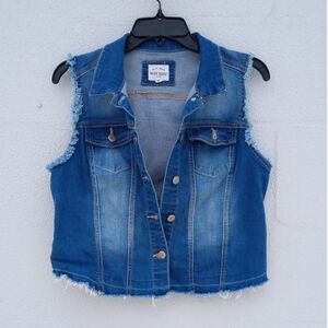 Basic Denim Wax Jean Vest Ladies sz. Medium